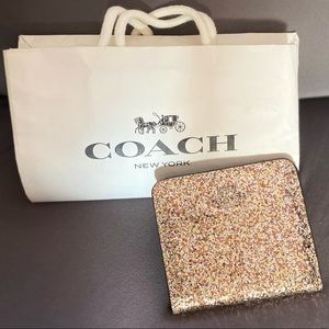 Coach Glitter Single Fold Snap-close Wallet